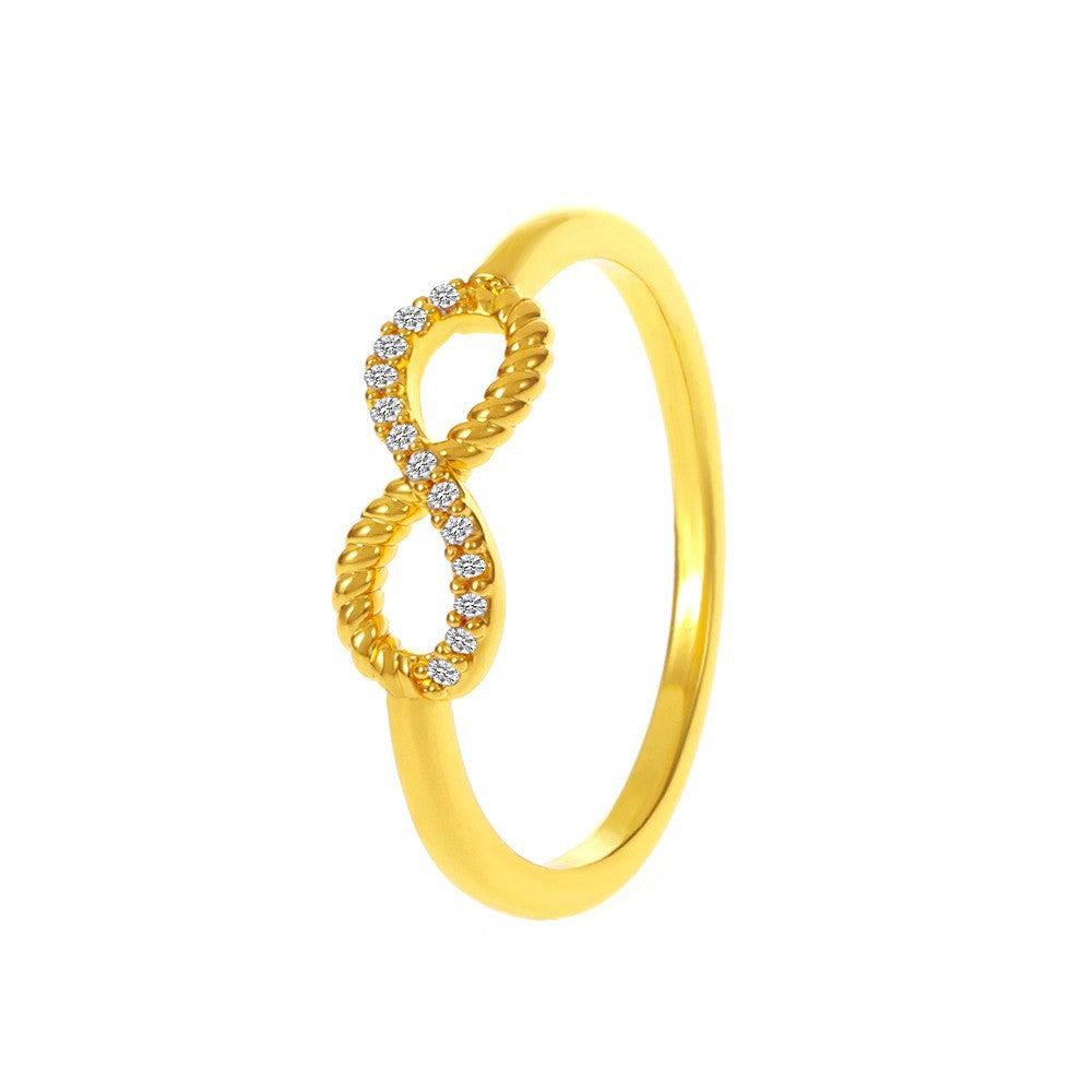 Wholesale Women' s hollow cross micro-paved zircon ring